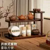 Portavasos de Escritorio Estante de Almacenamiento para Tazas de Té Artículos Varios Estante Multicapa Pequeño Mesa de Comedor Encimera Almacenamiento de Tazas de Agua Juego de Té Estante de Doble Capa