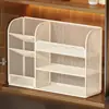 Gabinete con Espejo Caja de Almacenamiento Cosméticos Cuidado de la Piel Estante de Escritorio Baño Lápiz Labial Mascarilla Artículos Varios Estante de Almacenamiento Multicapa
