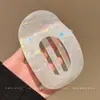 Pinza de acetato plana con garra estilo coreano para mujer, pinza para el pelo elegante y exquisita para la parte posterior voluminosa de la cabeza, peinado semi-recogido, pinza de tiburón grande