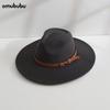 Sombreros de Jazz de Otoño e Invierno para Mujer, Sombreros de Lana para Hombre, Sombreros de Fieltro de Ala Ancha, Sombreros de Ala Ancha, Sombreros Retro Británicos