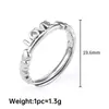 Anillo de Acero Inoxidable Que No Se Desvanece, Diseño Único, Estilo Coreano Simple, Anillo Abierto para Dedo Índice, Joyería de Acero de Titanio