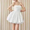 Vestido de Casamento Leve Estilo Francês, Curto Sem Alças, Simples e de Nicho, Vestido de Casamento Leve de Alta Qualidade para Noivado e Registro de Casamento Viagem Fotográfica, Saia Tutu Super Feérica