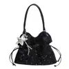 Bolso de Mano de Moda Estilo Coreano 2026 Primavera Nuevo Bolso de Mano Versátil Bolso de Hombro de Lunares Gran Capacidad Bolso de Axila para Mujer