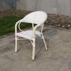 Mesa y Silla de Exterior con Combinación de Sombrilla Ocio Cafetería Jardín Terraza Silla de Malla Muebles Hierro Blanco Mesa y Silla de Exterior