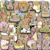50 Pegatinas de Capibara Dibujos Animados Graffiti Manualidades DIY iPad Teléfono Móvil Computadora Taza de Agua Decoración Pegatinas Impermeables