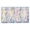 Pintura decorativa nórdica para sala de estar, mural moderno minimalista retro para dormitorio, pintura triple de estilo europeo, pintura colgante de pared para fondo de sofá