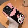 Kuromi es adecuado para funda de teléfono Apple 17Promax, funda suave de cobertura completa Apple 16Plus antigolpes con dibujos animados para 15 14