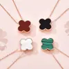 Collar de Trébol de Cuatro Hojas de Plata de Ley 925 para Mujer, Cadena para Clavícula, Chapado en Oro, Nuevo Colgante para 5º Aniversario, Collar de Regalo de Cumpleaños para Novia