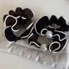 Estilo Francés Chanel Borde Blanco Perla Anillo Intestino Grueso Cuerda para el Cabello Elegante Todo Fósforo Cabeza de Bola Anillo de Cabello de Alta Elasticidad Tocado Accesorios para el Cabello
