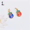 Retención de Color Alta Colgante de Oro Arena Vietnamita Accesorios para Pulsera Accesorios de Joyería con Esmalte Azul Quemado Goteo de Aceite Venta al por Mayor