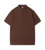 Camisa Polo de Doble Hilo de Algodón Puro de 260g con Hombros Caídos para Hombre, Corte Holgado, Color Sólido, Ropa de Trabajo, Polo de Manga Corta con Cuello, Personalizable