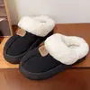 Novo Estilo Sapatos de Algodão de Inverno para Casais em Casa Solado Grosso Antiderrapante Ponta de Pelúcia Quente Roupa Externa Chinelos de Algodão de Inverno Venda por Atacado