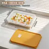 Lonchera rectangular de cuatro compartimentos BNBSR, caja de almacenamiento de 6 compartimentos para refrigerador con tapa, transparente, visible, caja de almacenamiento engrosada