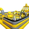 Castillo Inflable Grande para Exteriores Trampolín para Niños al Aire Libre Tobogán Cama Elástica Pato Amarillo Puesto de Parque Atracción Castillo Travieso
