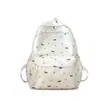 Mochila Fofa Original Estilo Japonês Floral Azul Chapéu Cachorro Dachshund para Alunos do Ensino Fundamental e Universitários