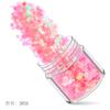 Juego de 12 lentejuelas con purpurina y polvo láser degradado para decoración de uñas con diseño de explosiones transfronterizas en color rosa
