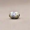 Yiluya plata S925 seis palabras mantra cuentas barril accesorios desgastados DIY hecho a mano material de cuentas accesorios de joyería al por mayor