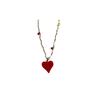 Collar Colgante Perro Manzana Amoroso Lindo y Lindo para Mujer Cadena de Clavícula de Cuerda Tejida Larga Colorida de Moda Versátil