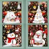 Novo Adesivo de Natal Papai Noel Branco Árvore Adesivo de Janela Boneco de Neve Floco de Neve Veado Decoração de Janela Adesivo Eletrostático Flor de Janela