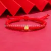 Pulsera de Oro Puro 999 Candado de la Suerte Flor de Loto con Cuentas de la Fortuna, Regalo para Mamá o Novia, Regalo de Vacaciones, Artículo Popular para Transmisiones en Vivo