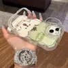 Funda de Teléfono Transparente de Cachorro Sorprendido para Apple 18Pm iPhone 16 Chicas Lindas 15 Doble Soporte 17 Silicona