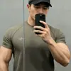 Camiseta de manga corta para hombre para correr y fitness, de secado rápido, fresca, de fabricante original, textura de panal, alta elasticidad