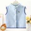 Colete Infantil Outono e Inverno Novo Estilo Forrado com Lã Roupa de Exterior para Bebê Colete Térmico para Menino Roupa de Exterior Acolchoada Espessa para Menina Roupa Infantil