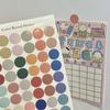 Calcomanías de sellado de puntos color Morandi estilo ins estilo japonés redondas de dibujos animados diario sobre calcomanías decorativas calcomanías para póster