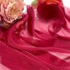 Tejido de organza arrugado con textura estéreo translúcida de color sólido con diseño de flor de hielo, tejido de georgette para graduación.