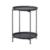 Mesa de Café Pequeña Nórdica, Mesa Lateral de Hierro Forjado para Sofá, Mesa Pequeña de Esquina de Plástico de Alta Resistencia, Mesa Redonda Pequeña Minimalista Moderna para Sala de Estar y Dormitorio