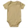 Enterizo de Otoño Transfronterizo para Bebé, Mameluco de Color Sólido para Recién Nacido, Unisex, Transpirable, Cuello Envelope, Manga Corta