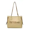 Bolso Nuevo Versátil para Mujer con Bordado de Cuerda de Papel Bolso Tejido de Paja Bolso de Hombro Bolso de Mano Tejido de Paja Bolso Tejido Bolso de Paja Tejido de Verano