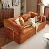Sofá de Tela para Sala de Estar, Apartamento Pequeño, Sofá de Doble Esponja Comprimida, Sofá Cama Plegable