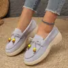 Zapatos Casuales de Cuero Gamuzado Mochi Sole de Bajo Caña para Mujer, Estilo Nuevo 2026, Tejido Ligero de Color Sólido, Zapatos para Conducir