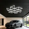 Luz Led Honeycomb Forma de Diamante Aurora 2026 Luz de Garaje Luz de Estación de Trabajo para Belleza de Autos Tienda 4S Luz Impermeable Ip65 para Lavado de Autos