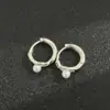 2026 Nuevo Modelo de Aretes de Clip Pequeños de Perla en Plata S925, Simples y Versátiles, Pendientes de Estilo para el Trabajo, Venta Caliente Transfronteriza