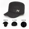 Gorra de Lana de Moda para Hombre para Otoño e Invierno, Gorra Plana Trendy Estilo Coreano para Adultos Mayores, Gorra de Visera de Pato con Protección para los Oídos