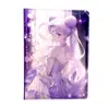 Amatista Hermosa Chica 16K Cuaderno Nuevo Piel PU Página de Color Cuaderno Planificador de Hermosa Chica Anime