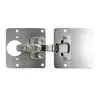 Suministrado directamente por el fabricante: Placa de Reparación de Bisagra para Puertas de Gabinete, Pieza de Reparación de Bisagra de Acero Inoxidable, Placa de Fijación en Forma de Hoja para Muebles, Gabinetes, Armarios