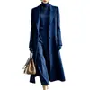 Otoño/Invierno 2026 Ropa Femenina Transfronteriza Nueva Europea y Americana Amazon Abrigo de Lana Dragón y Fénix con Cuello de Traje Abrigo Largo de Lana