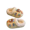 Pantuflas de Algodón para Niños y Niñas, Invierno Engrosadas de Felpa Cálidas Impermeables Bebé Hogar Pantuflas de Algodón de Punta Cerrada, Dropshipping