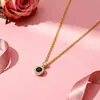 Collar de Proyección de Lujo Ligero Más Vendido Transfronterizo para Mujer, Pequeño y Exquisito, Accesorio de Colgante Simple y Versátil, Joyería para Regalo del Día de San Valentín