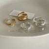 Anillo de estilo hip hop para mujer, con diseño irregular, sencillo y frío, combinable con todo, chapado en plata S925.