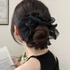 Elástico de Cabelo Scrunchie com Renda Vazada e Textura de Rede, Estilo Preguiçoso de Luxo Leve para Coque, Acessório de Cabelo Versátil para o Dia a Dia