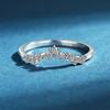 Anillo de Plata 925 con Moissanita para Mujer, Anillo de los Doce Signos del Zodiaco, Forma de V, Moderno y de Alta Gama, Más Vendido en Transmisión en Vivo Transfronteriza