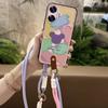 Adecuado para Funda de Teléfono Móvil Oppo Refrigeración Colgante del Cuello Nuevo Bolso de Hombro Pareja Creativa Versión Q A Prueba de Polvo Correa de Cuello Tendencia Diagonal