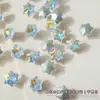 Unhas Artificiais Stiletto Super Brilhantes com Pedras Strass de Floco de Neve Novo Flor de Gelo de Natal Pedras Strass de Vidro Cores Misturadas Unhas de Pressão Decorações de Unhas