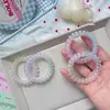 Goma para el pelo de alambre de teléfono de color degradado de verano, versátil para niñas, alta elasticidad, cuerda para coleta, accesorio para el pelo