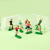 Decoración de Pastel de Cumpleaños para Niño Adornos de Jugador de Fútbol Decoración de Pastel Temática de Fútbol Copa Europea Adornos de Trofeo