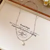 Collar Redondo de Resina Simple Retro Moda Versátil Lujo Ligero Cadena para Clavícula de Gama Alta Diseño de Nicho para Mujer